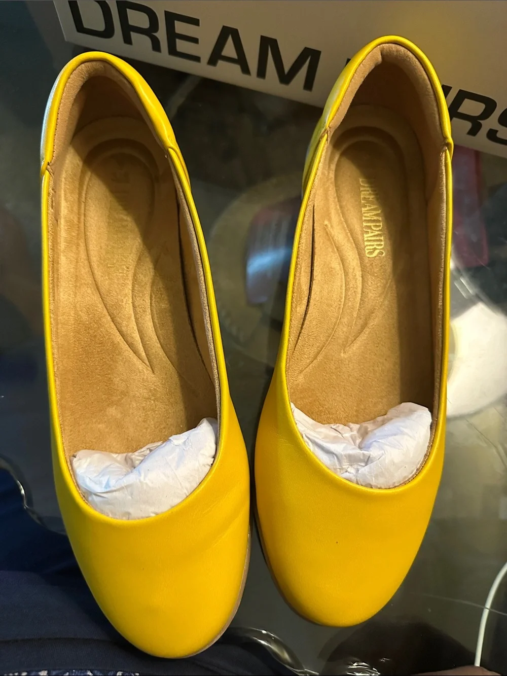 Dream Pairs Yellow Women's Slip-On Ballet Flats